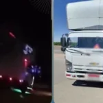 ضبط سائق سيارة نقل يسير عكس الاتجاه في المنيا