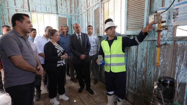 زيارة محافظ أسيوط لمحطة مياه موشا