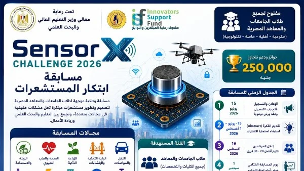 إطلاق مسابقة SensorX Challenge 2026 لطلاب الجامعات المصرية