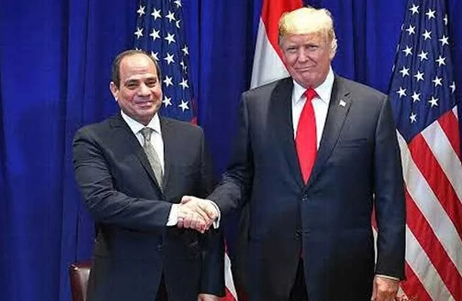 حديث ودي بين الرئيس السيسي وترامب في قمة G7