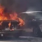 حريق في سيارة بأبوتيج بسبب ارتفاع درجات الحرارة