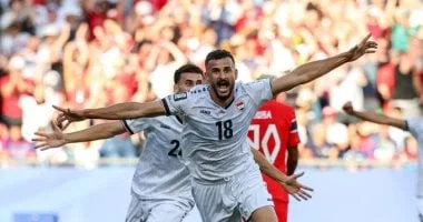 أيمن حسين يسجل هدفًا تاريخيًا للعراق في كأس العالم 2026