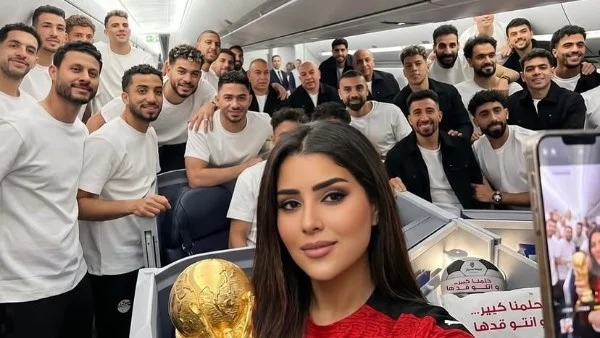 أيتن عامر تدعم منتخب مصر قبل مواجهة بلجيكا