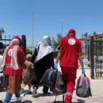 الهلال الأحمر يستقبل الدفعة 59 من مصابي فلسطين