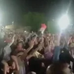 احتفالات جماهير أسوان بهدف مصر الثاني ضد الأرجنتين