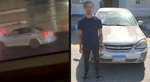 سائق بلا رخصة يمارس الاستعراضات الخطرة في الإسكندرية