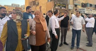محافظ سوهاج يتابع السيطرة على حريق برج معهد الاتصالات
