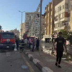 السيطرة الكاملة على حريق برج معهد الاتصالات في سوهاج