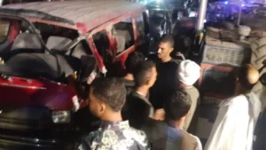 إصابة ثلاثة أشخاص في تصادم بأسيوط