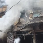 جهود السيطرة على حريق في الفلكي بالإسكندرية