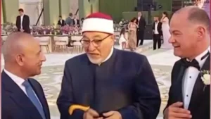 محافظ القاهرة وأحمد موسى يشاركون نشأت الديهي فرحته