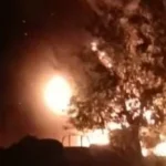 حريق ضخم في كسارة بلاستيك بقرية نشيل