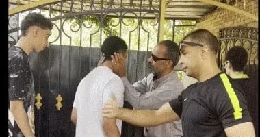 تفتيش روتيني لطلاب الثانوية العامة قبل امتحان الرياضيات