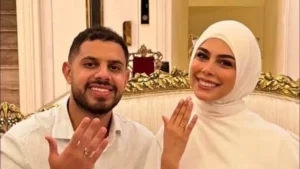 خطوبة محمد شوبير على النائبة سجى عمرو هندي