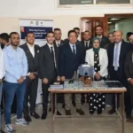 رئيس جامعة بنها يتفقد مشروعات تخرج كلية الهندسة