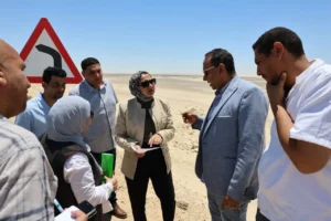 تفقد المواقع المقترحة لإنشاء محطة كهربائية بالوادي الجديد