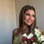 فرح شعبان تتألق بفستان أصفر أنيق