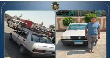 ضبط قائد سيارة بسبب تحميله سلم وعامود حديدي