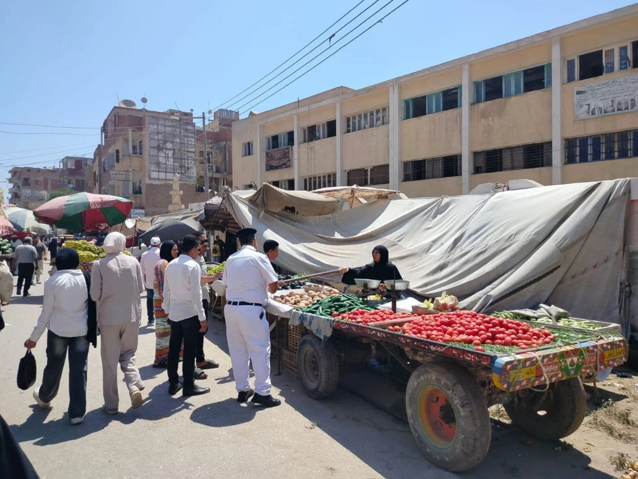 حملات نظافة وتجميل في بلبيس استعداداً للثانوية العامة