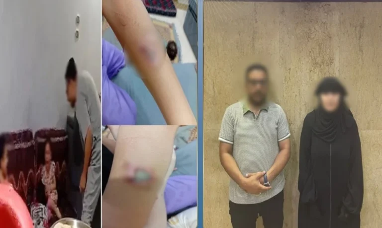 ضبط والدين في واقعة اعتداء على طفليهما بحلوان