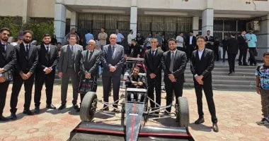 طلاب هندسة الزقازيق يبتكرون سيارة فورمولا صديقة للبيئة