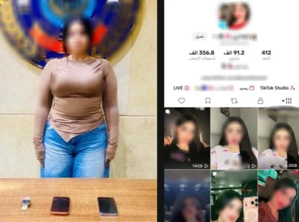 ضبط صانعة محتوى تنشر فيديوهات خادشة للحياء