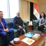 اجتماع وزيرة التضامن الاجتماعي مع رئيس اللجنة الدينية
