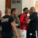 مشادة إبراهيم حسن مع أفراد الأمن الأمريكي في دالاس