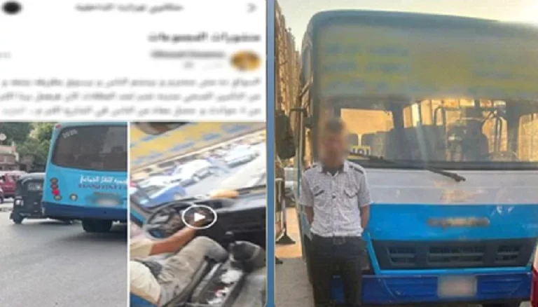 سائق "ميني باص" يتعرض للاعتراض من الركاب في مدينة نصر