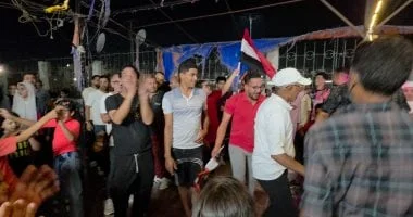 احتفالات الإسماعيلية بفوز مصر وتأهلها لدور الـ16