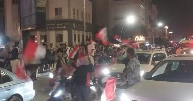 احتفالات jubilante في دمياط بعد صعود المنتخب الوطني