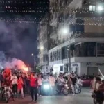 احتفالات جماهير كفر الشيخ بصعود المنتخب المصري