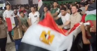 احتفالات في غزة ورام الله بعد فوز مصر على أستراليا