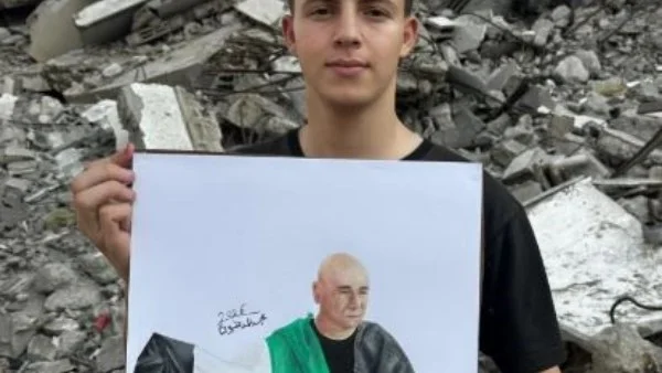 لوحة مدهون تجسد الحب الفلسطيني لمصر بعد فوز المنتخب