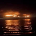 حريق في مقدمة السفينة إنسيليا جراء استهدافها