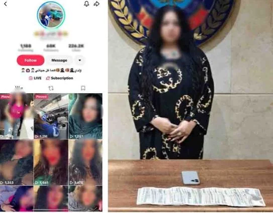 ضبط صانعة محتوى تنشر فيديوهات خادشة للحياء