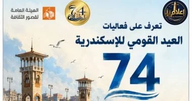 فعاليات ثقافية وفنية في الإسكندرية احتفالًا بالعيد القومي