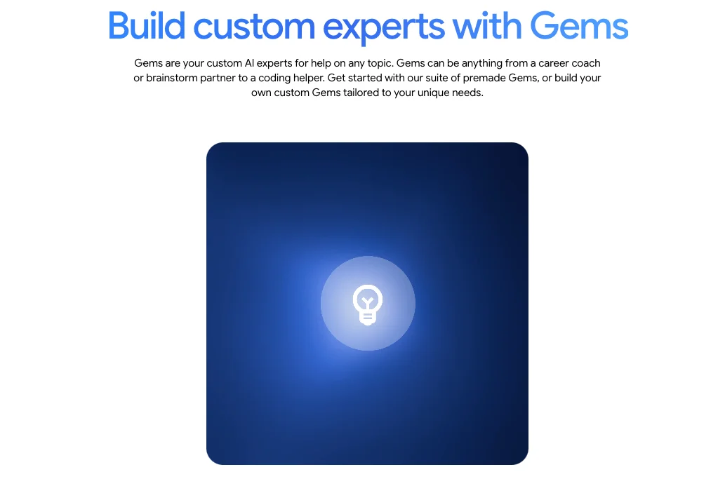 اكتشف ميزات Gems في منصة Gemini
