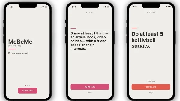 تطبيق MeBeMe يوقف الإدمان الرقمي ويعزز التطوير الذاتي