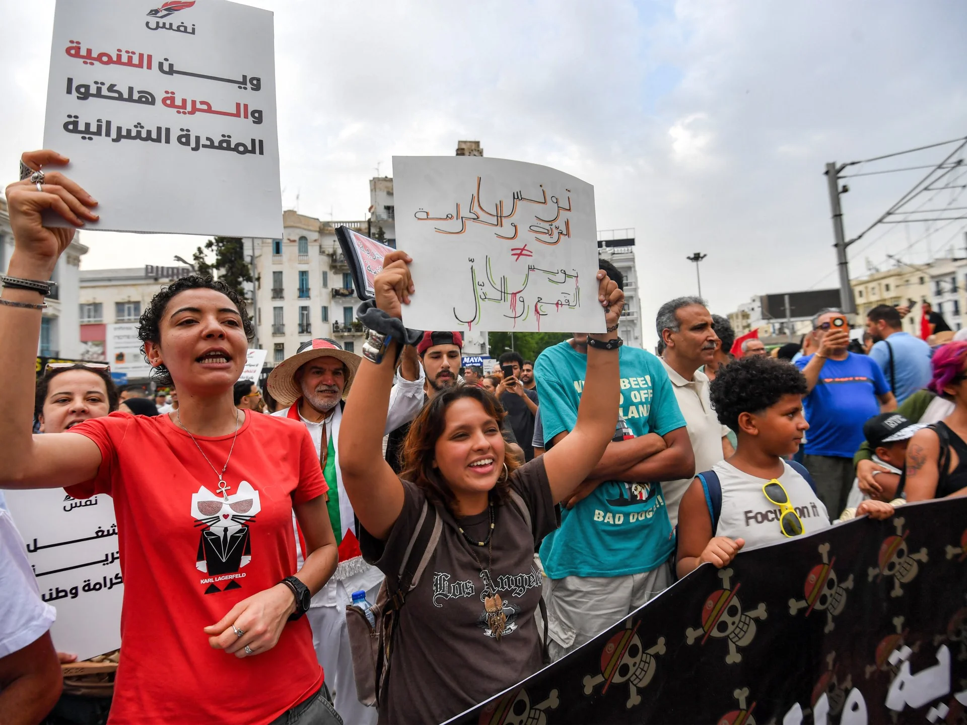 غضب شعبي في تونس للمطالبة برحيل سعيد