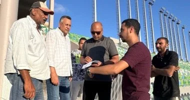 جولة تفقدية لنائب رئيس النادي المصري للاستاد الجديد