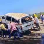 إصابة 10 أشخاص في حادث سير بكفر الشيخ