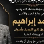 محافظ أسوان ينعى محمد إبراهيم أمين صندوق نادي التجديف الرياضي