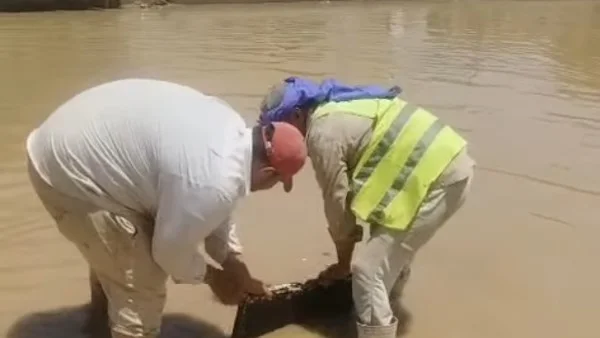 كسر مفاجئ بخط مياه في العاشر من رمضان
