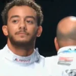 احتفال محمد السيد بعد الفوز على اللاعب الإسرائيلي