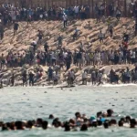 فوضى عارمة عند حدود سبتة الإسبانية مع المغرب