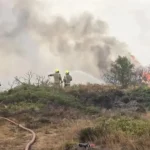 جهود إطفاء حريق ضخم قرب أكبر محطة نووية في بريطانيا