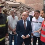 محافظ الغربية يتابع حادث انهيار عقار زفتى
