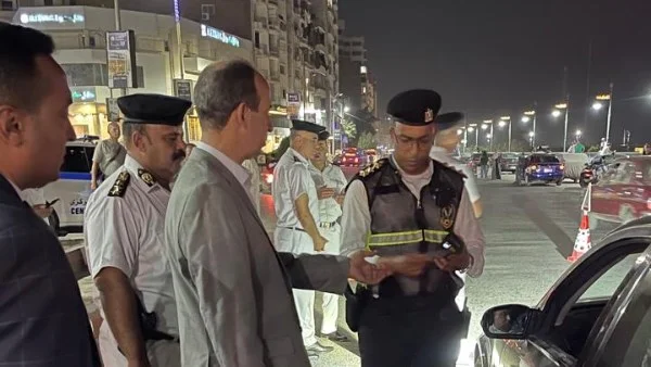 حملة مرورية لتعزيز الانضباط في الكورنيش الغربي بسوهاج