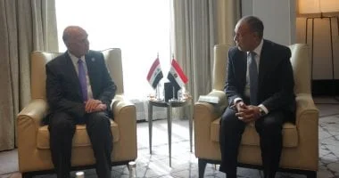 لقاء وزير الخارجية المصري مع نظيره العراقي في عمان